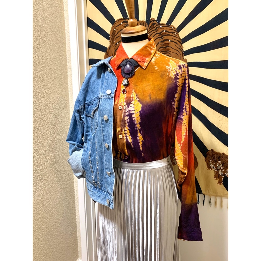 🌈 Stylish tie dye button shirt - Picture 8 of 8